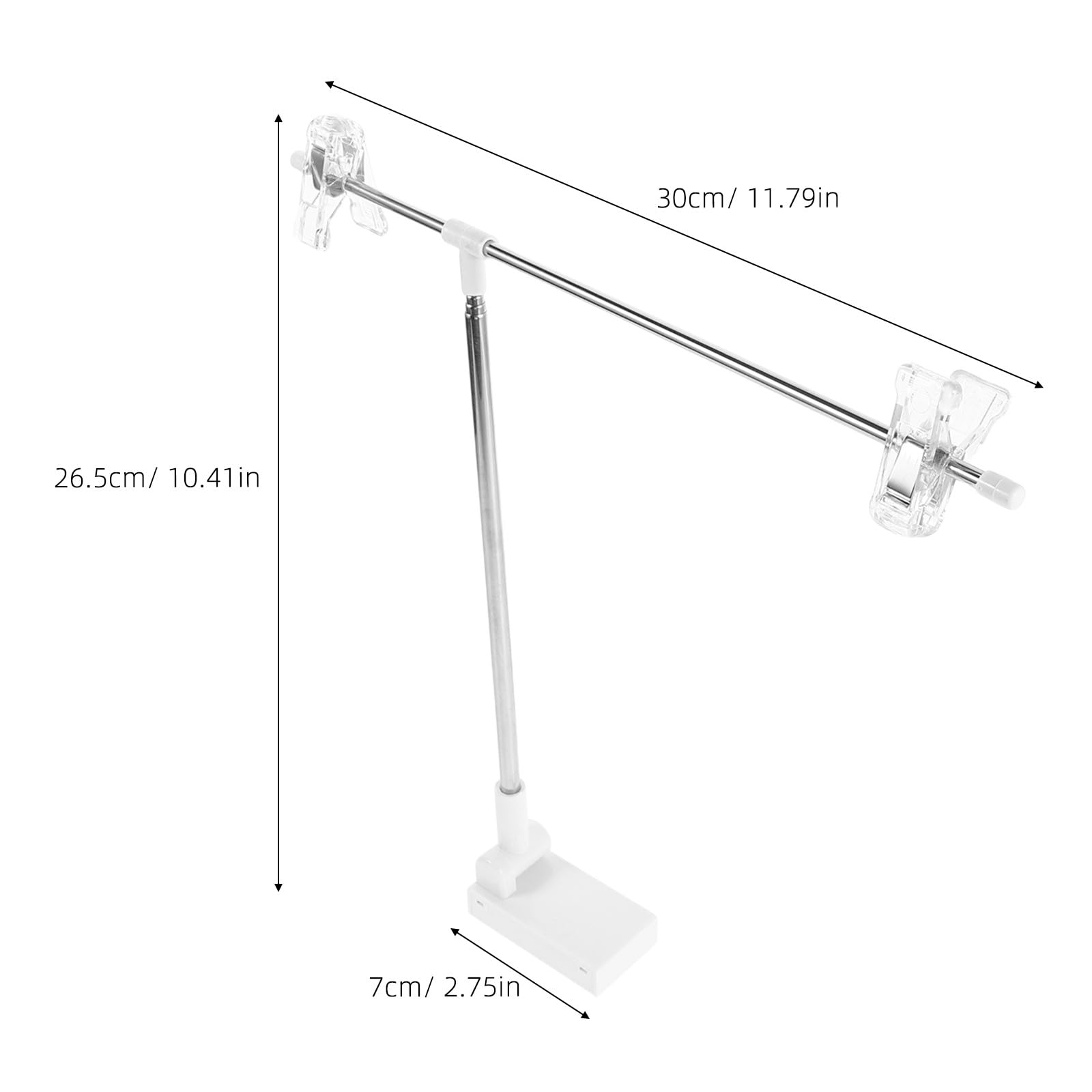 NUOBESTY Supporto per fondale piccolo da 2 pezzi: supporto per fondale fotografico regolabile - supporto per striscioni a forma di T da tavolo, supporto per fondale portatile per feste, carta
