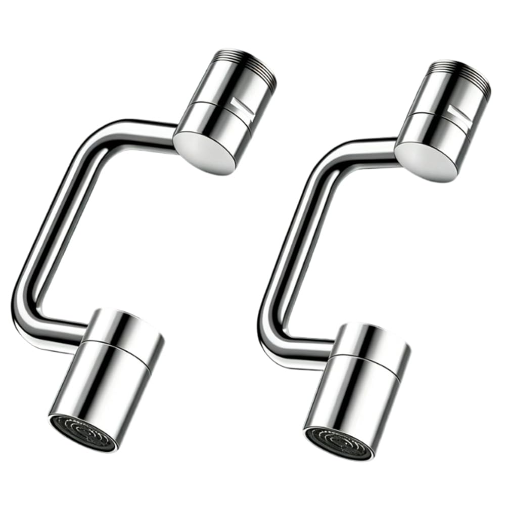 Xnuiasqe 2Pcs U-Shaped Faucet Extender -Rotatable Faucet Aerator, Faucet Extender For Bathroom Sink, For Kitchen & Sink