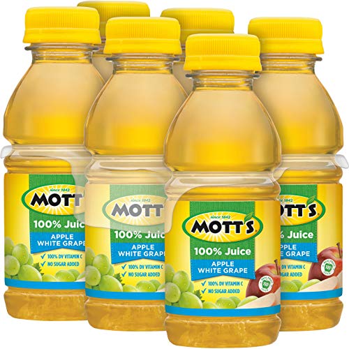Image of Mott's 100% Apple White Grape Juice,8 Fl Oz (Pack of 6)