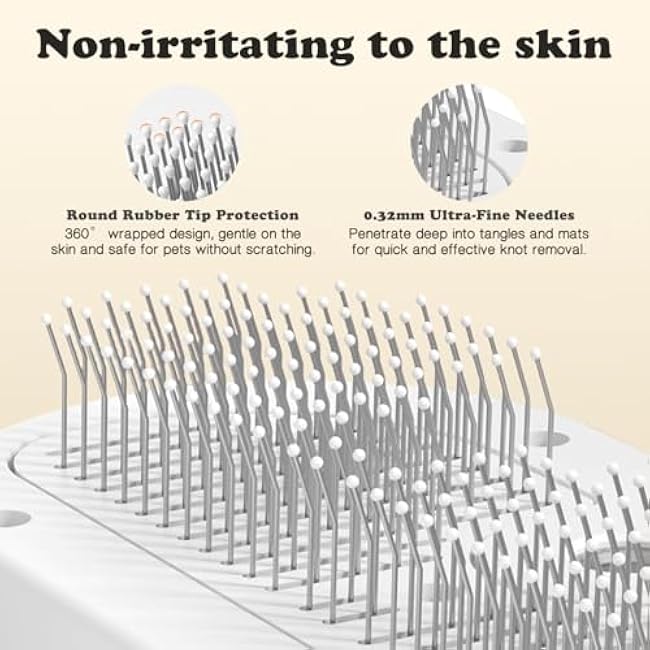 Upgraded rechargeable silicone pet hair removal tool, 3-in-1 automatic cleaning steam brush, suitable for grooming, hair removal, and massage, suitable for cats and dogs.-qbjRVmTe