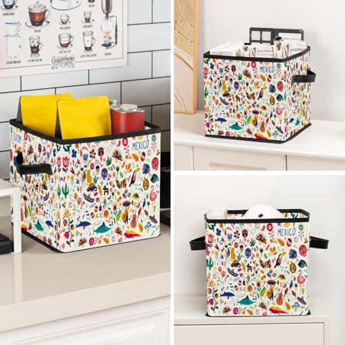 Boîte de rangement pliable en tissu cube pour placard de chambre maison - 8