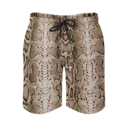 Snake Skin Python Pattern Men's Swim Trunks Quick Dry Bathing Suit Swimming Shorts Beach Swimwear2