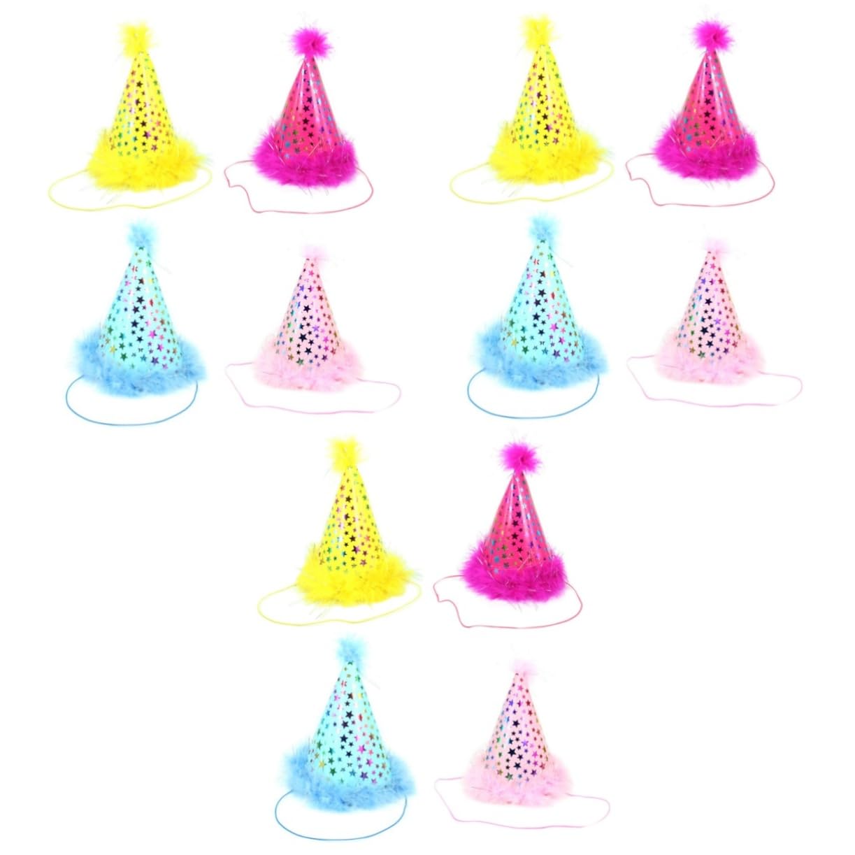 TOYANDONA 12piezas Sombreros De Fiesta Forma De Estrellas Accesorios Para Cumpleaños Suministros De Fiesta Coloridos Para Fotos y Celebraciones