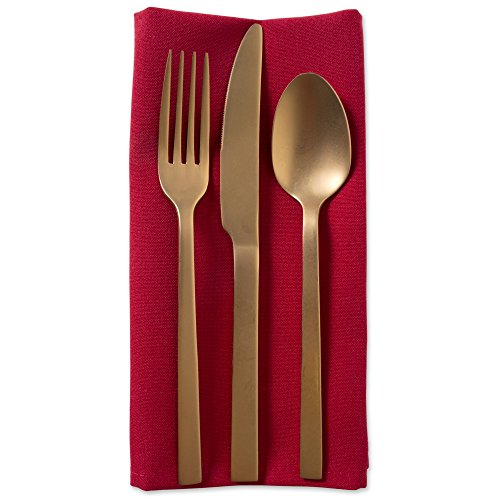 DII 100% Spun Polyester Table Top Collection, Napkins, 18x18, Red, 6 Piece - Image 6