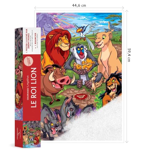 Coloriages Mystères - Poster Disney Le Roi Lion: Colorie les chiffres et découvre l'image