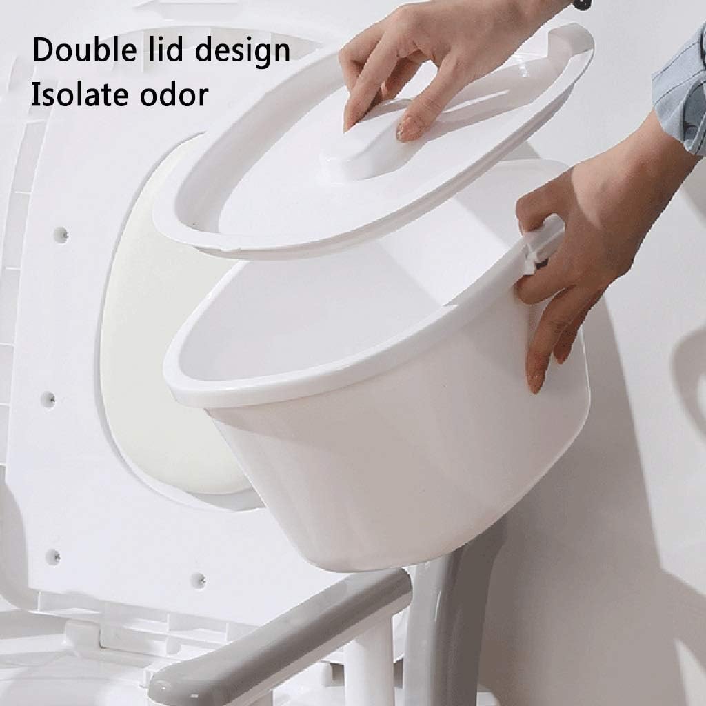 ポータブルトイレ アームレスト付き グレー ポータブルトイレ アームレスト付きポータブルトイレ、滑り止めトイレ