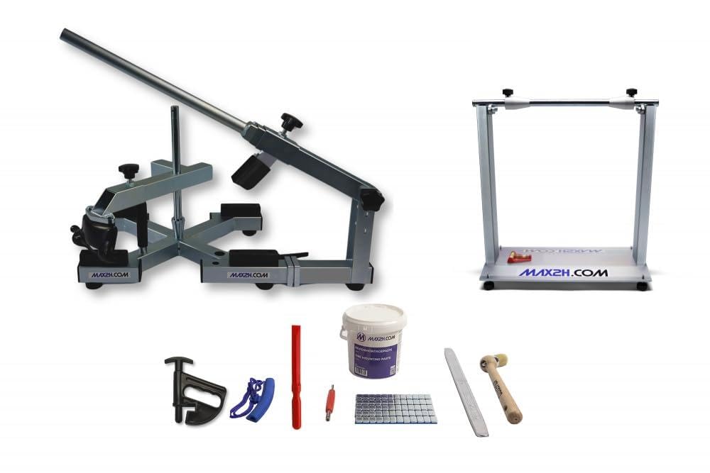 MAX2H® MG-X Plus urządzenie do montażu opon z koziołkiem wyszczuplającym Plus i pakietem startowym (masa kleju)