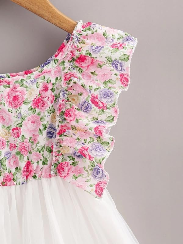 Image of Niren Enterprise Multipatteren Baby Girl's Knee Length Frocks with Digital Prints