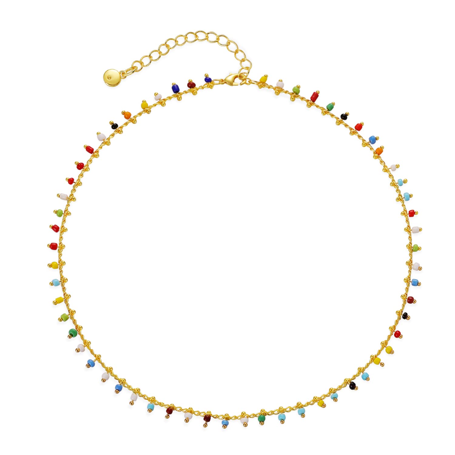 MRSXIA Choker Necklace for Women Gold 18K Gold Filled Dainty Handmade Chain Simple Jewelry