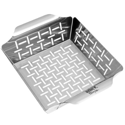 Weber Gemüsekorb, Edelstahl, 6,3 x 30,5 x 35,6 cm