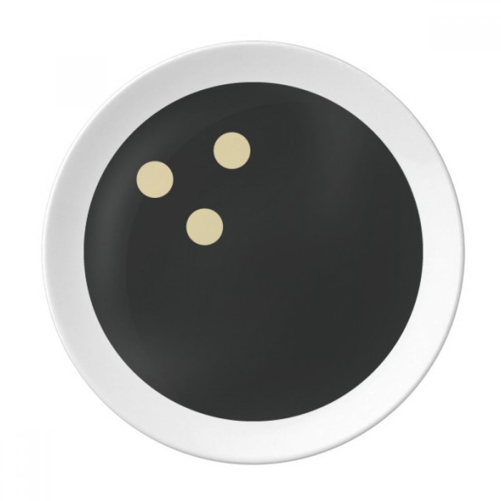 Assiette en porcelaine bowling motif géométrique 20,3 cm pour dîner et décoration maison
