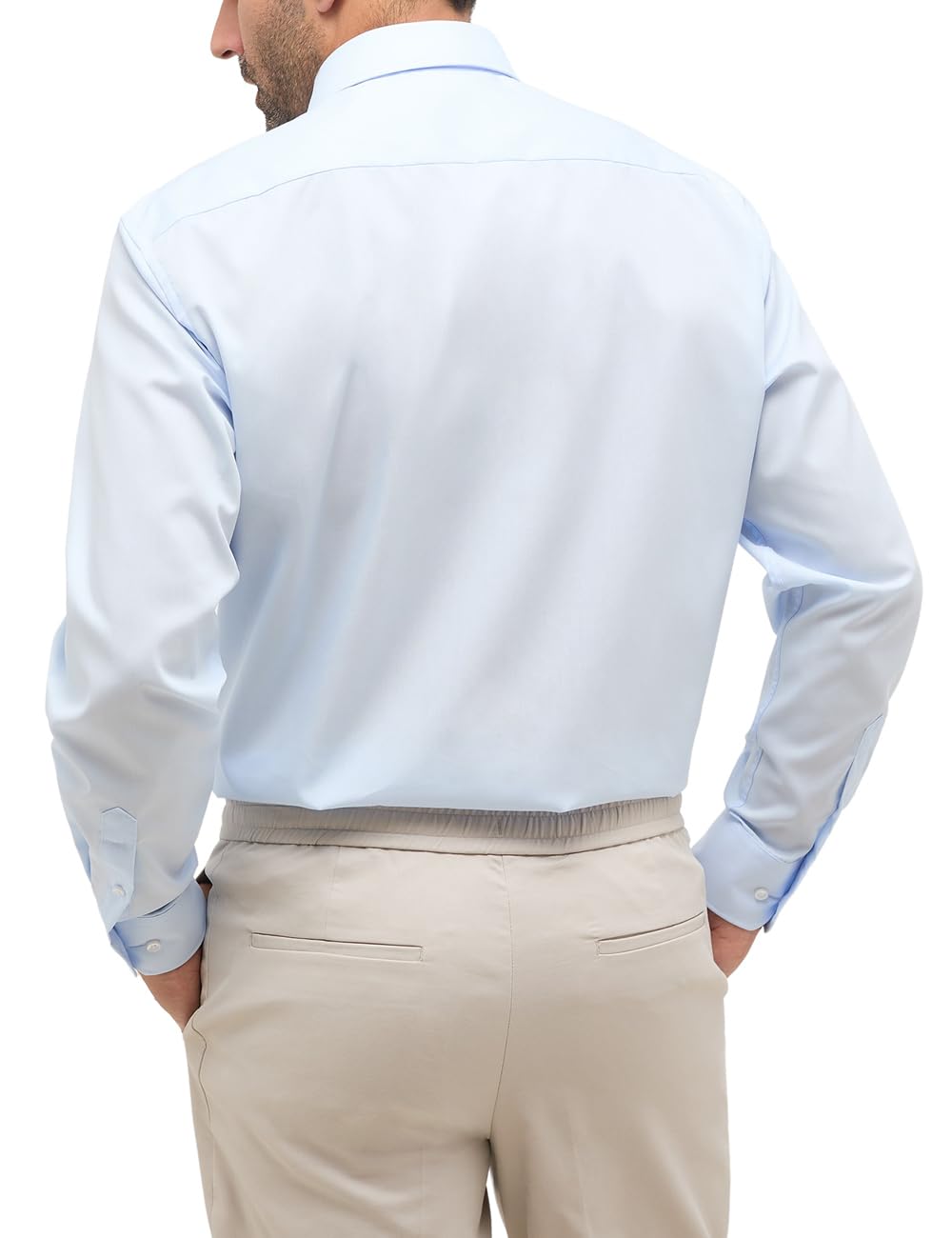 ETERNA Male Original Shirt uni Comfort FIT 45_H_1/1, 1/1, Bleu Clair