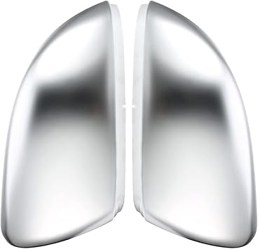 2 Pieces for VW for Golf for MK7 7.5 GTI MK6 6 7 R R20 Side Wing Mirror Covers Caps Silver Matt Chrome Brushed Aluminum DShanLa Color for Golf GTI 7 for Golf GTI 7