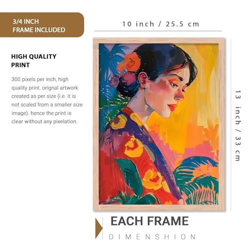 Image of kotart - Modern Art Framed Wall Painting for Living Room Bedroom - Wall Posters Paintings with Frame - Painting for Living Room Bedroom Office Room Decor - Painting for Wall Decoration (10X13 INCH, D)