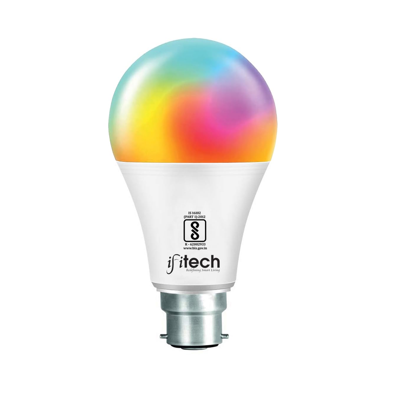 IFITech 9W B22 WiFi Smart LED Bulb - App Control | 16 Million Colors & Compatible with Amazon Alexa and Google Assistant- Pack of 1