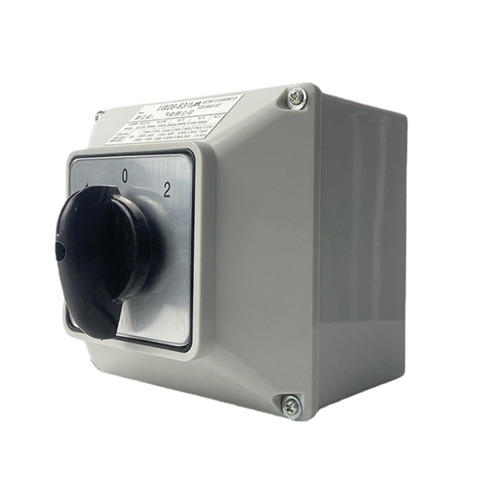 YWZVBSDCS LW26-63A Cam Switch With Enclosure Changeover Main Knob 690V 63A 1 Pole Waterproof Box Rotative YMW26-63/1M(Switch with box 01)