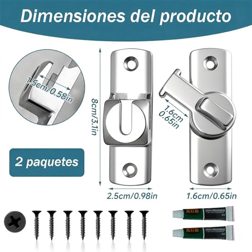 Pasador para puerta de baño 11 Imagen adicional