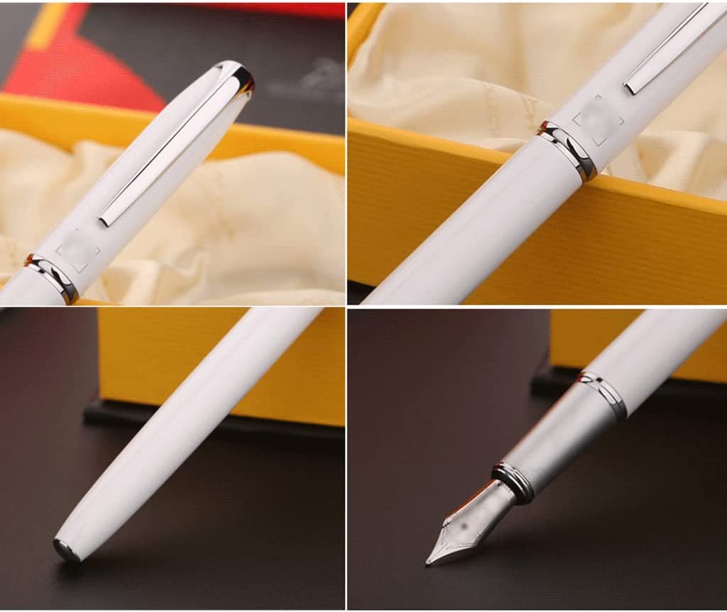 Boli de Lujo Pluma estilográfica de Metal, Pluma de Escritura con Agarre cómodo, Pluma de Punta de 0,38mm, convertidor de Tinta para Escritura de Estudiantes, Pluma de caligrafía Llamativo