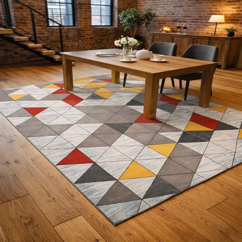 Tapis lavable grand format idéal pour protéger le sol de la salle à manger