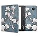 Produktbild kwmobile Klapphülle kompatibel mit Tolino Vision 5 - Hülle eReader - Magnolien Taupe Weiß Blaugrau