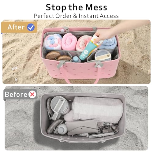 F-color Beach Bag Organizer with 10 Pockets