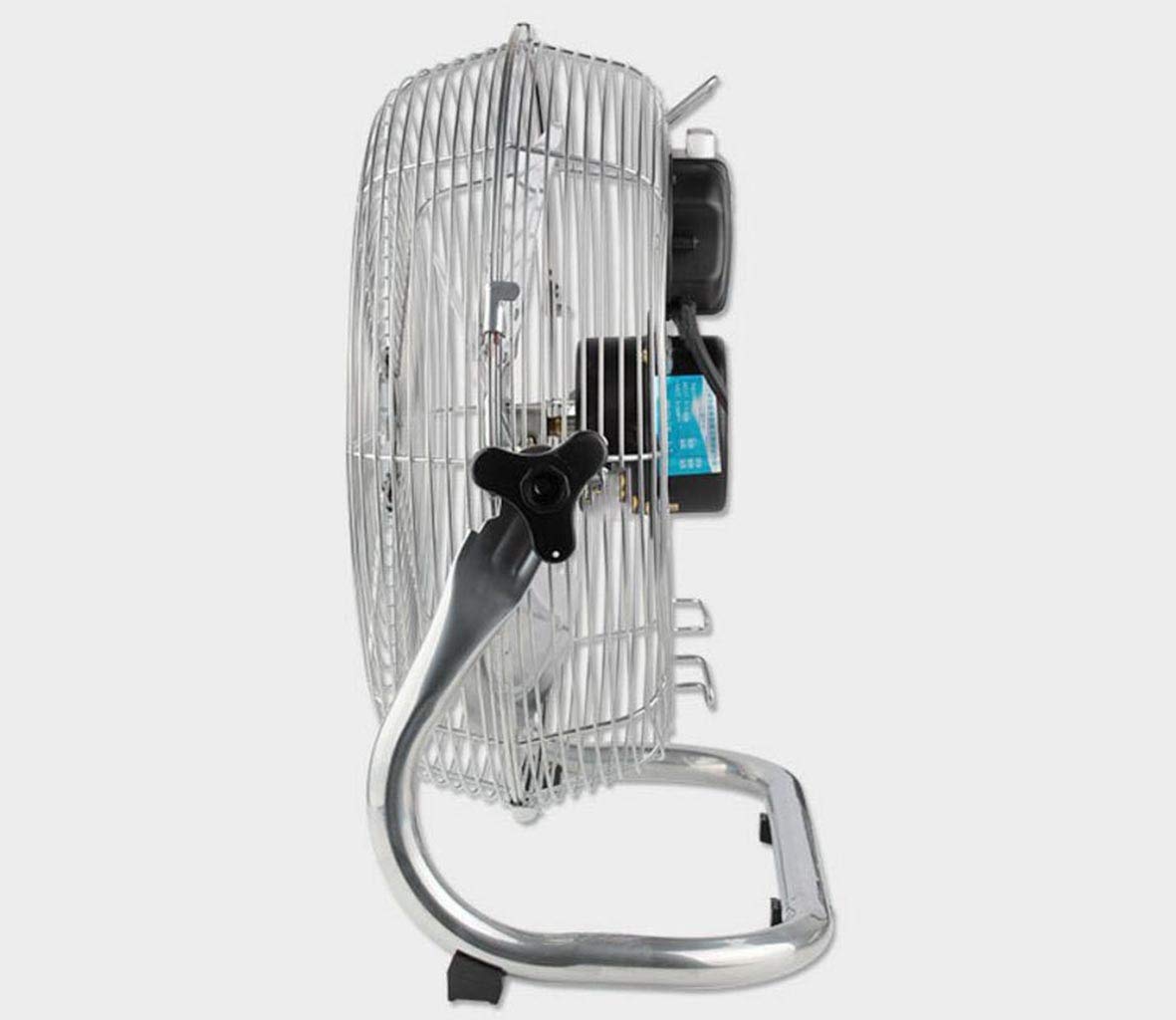 Ventilador de suelo industrial de alta velocidad, circulador de aire ajustable para gimnasio, cocina, hogar, uso comercial, metal cromado, 4 ajustes de velocidad de 14 pulgadas