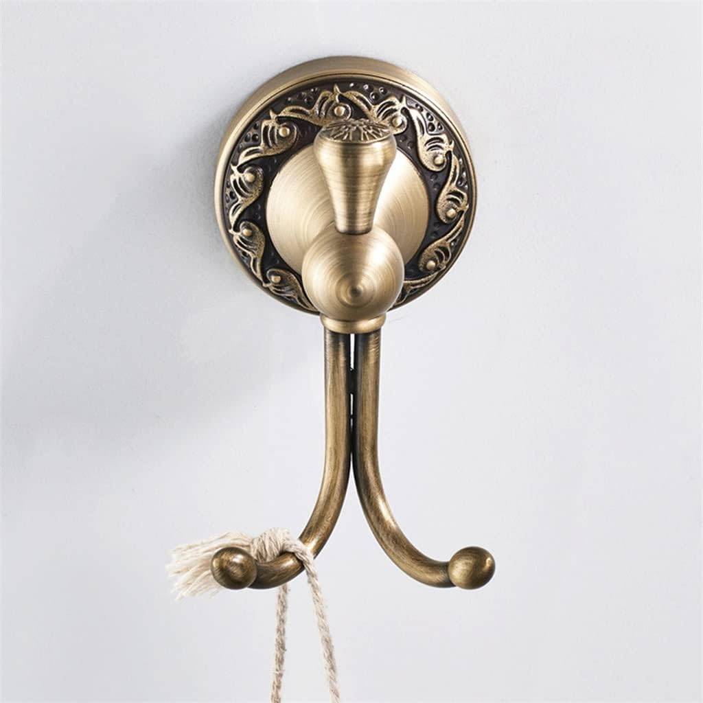 Bronze Wall Mounted Bathroom Hanger Black Clothes Key Jacket Hanger Brass Ceramic Kitchen Pendant(Bronze)