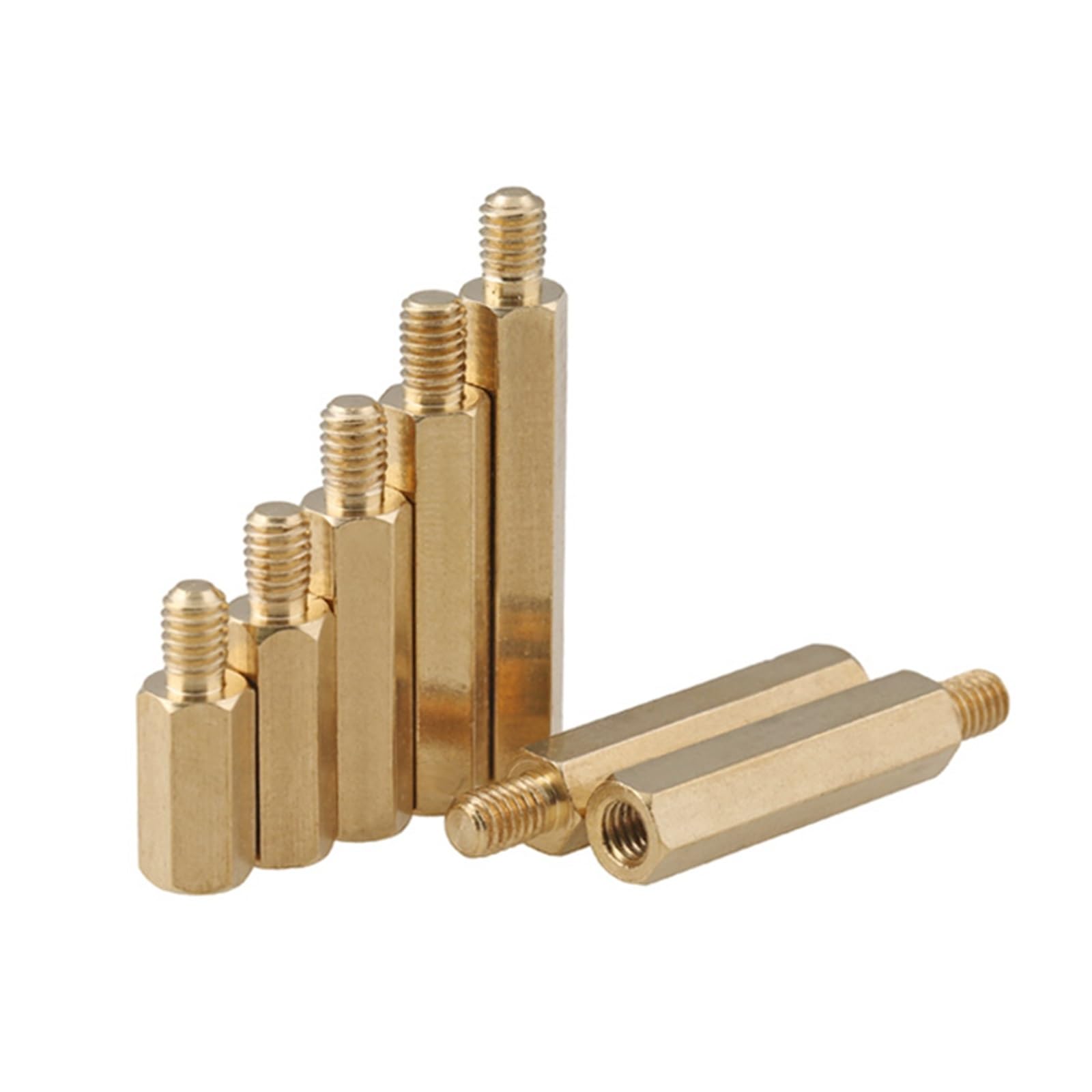 20/10 Stück männlich zu weiblich Messing Spacer lange sechseckige Messing Abstandshalter M3 M4 (Color : 95mm, Size : M4 (10pcs))