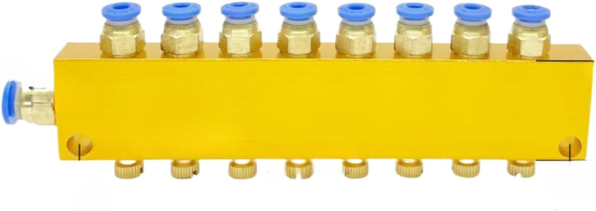 1pcs Adjustable Quick-Plug Distribution Valve Copper Collet Type Oil Distributor(1in8out 6in4out)