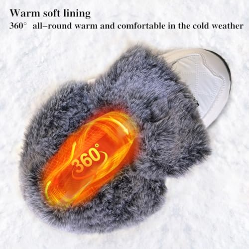 VITUOFLY Boys Hiking Boots Kids Hiking Shoes Girls Outdoor Warm Winter Snow Boots Adventure Trekking Shoes Anti-skid Sneakers Steel Buckle Durable Comfortable3