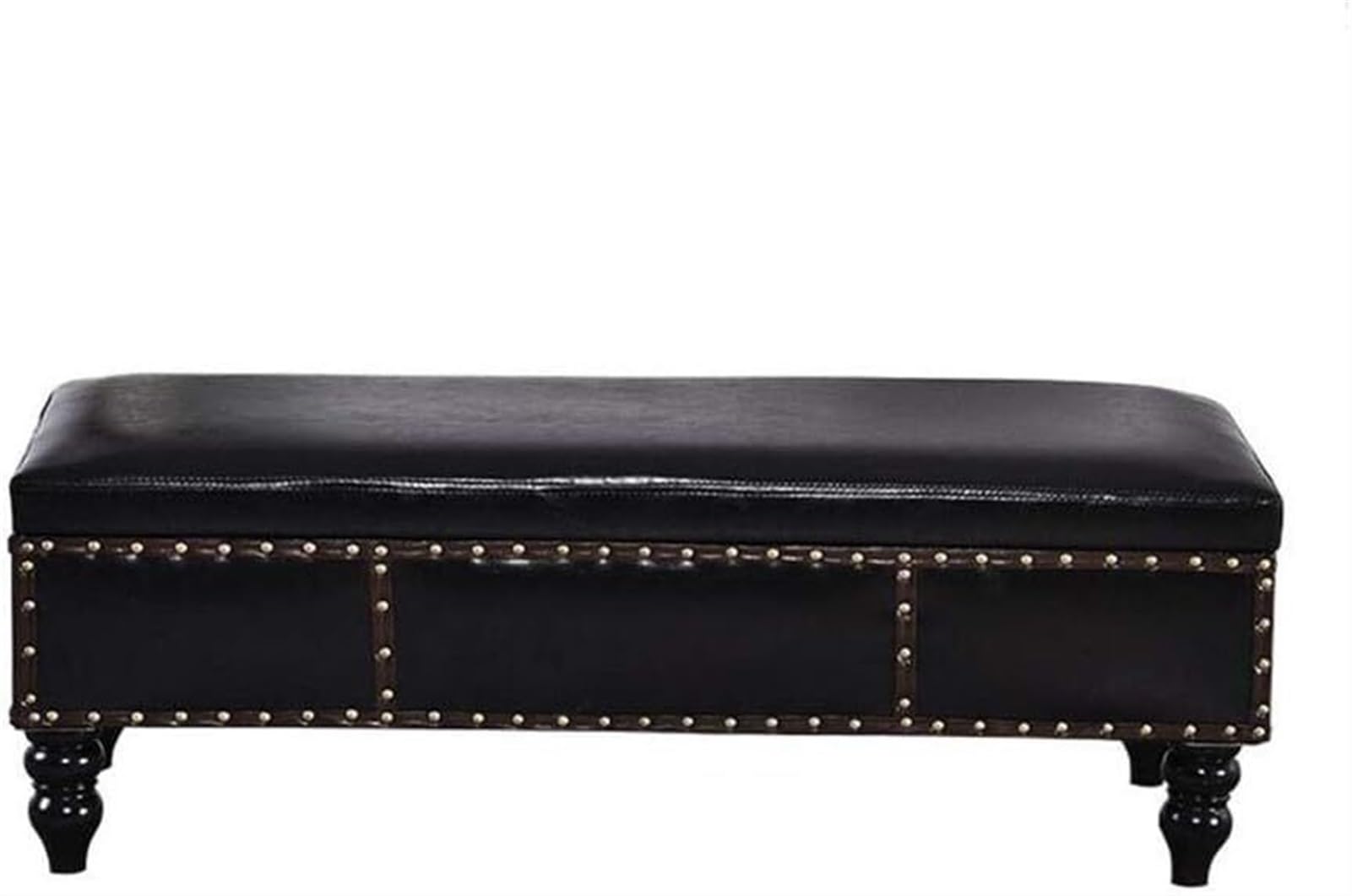 Boîte de rangement et tabouret de canapé noir pour optimiser l'espace