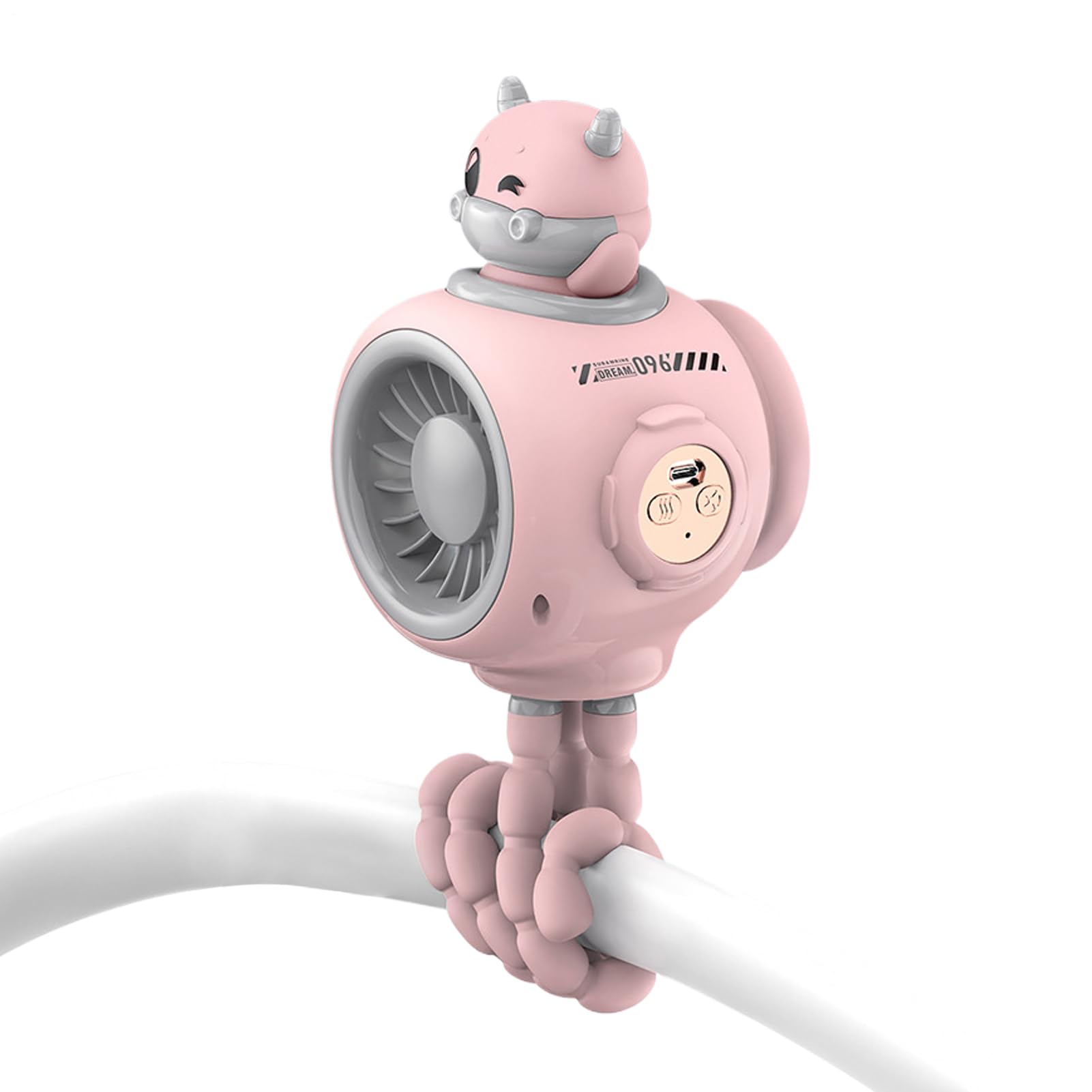 Ventilateur brumisateur poussette rechargeable USB voyage camping siège auto
