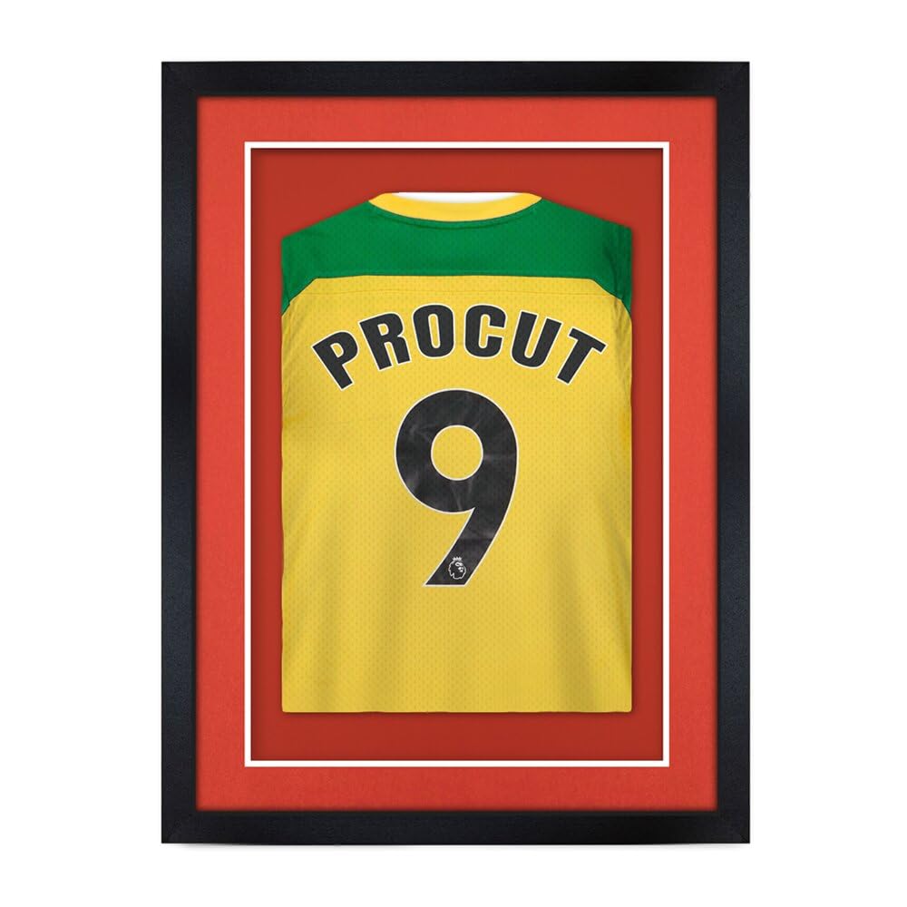 Procut Global 70x50cm Junior Football Shirt Frame Display - Poppy Red Mount โ image 1