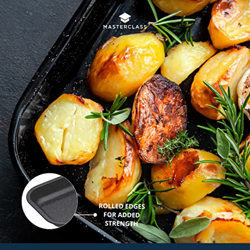 MasterClass Vitreous Enamel Roasting Tin, Induction Safe 1mm Steel with Scratch Resistant Coating, Small (27 x 21 x 4cm), Black - Image 6