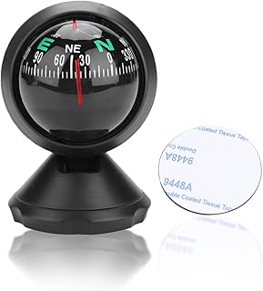 Keenso Boat Compass, High Precision Adjustable Compass Navigation Electronic Compass Boat Compass Dash Mount for Marine Boat Ship Car