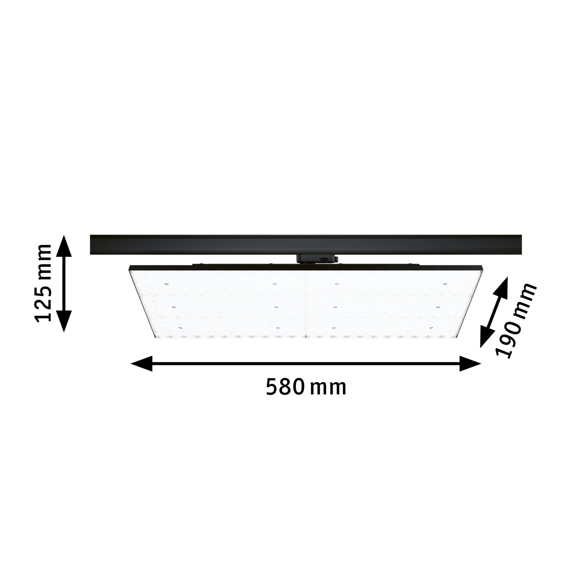 Paulmann 96583 ProRail3 LED Panel Deck 7000lm 75W 4000K 230V czarny, szynowy system oświetleniowy