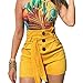 Produktbild Damen-Shorts für den Sommer, sexy, hohe Taille, solide Gr. 4X-Large, gelb