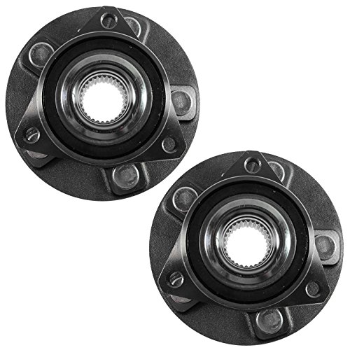 Image of TRQ Front and Rear Wheel Bearing and Hub Assembly Set 2 Piece Compatible with 18-19 Cadillac XTS Without RPO Code J55 Heavy Duty Brakes 10-15 Chevrolet Camaro LS LT SS 5 Lug Wheels