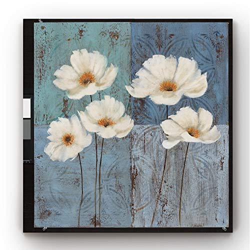 Floral Wall Art, Wall Décor Canvas, Classic, Geometric, Abstract, Transitional, & Country Chic, Ready to Hang - Flower Fields I 16X16