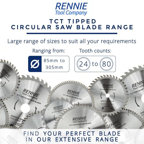 185mm x 20mm Bore x 80T TCT Saw Blade. 185mm Circular Saw Blade For Fine Cuts x 20mm Bore + 16mm Bore Reduction Rings Fits Evolution Bosch Makita Ryobi Dewalt Circular Saws Etc 6 185mm x 20mm Bore x 80T TCT Saw Blade. 185mm Circular Saw Blade For Fine Cuts x 20mm Bore + 16mm Bore Reduction Rings Fits Evolution Bosch Makita Ryobi Dewalt Circular Saws Etc - Image 6