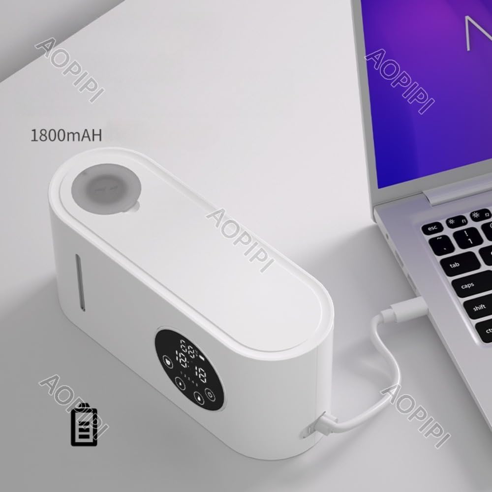 AOPIPI センサー作動式スマートソープディスペンサー、自動ディスペンサー、非接触、USB充電式、壁掛け式、LEDスクリーン、調節