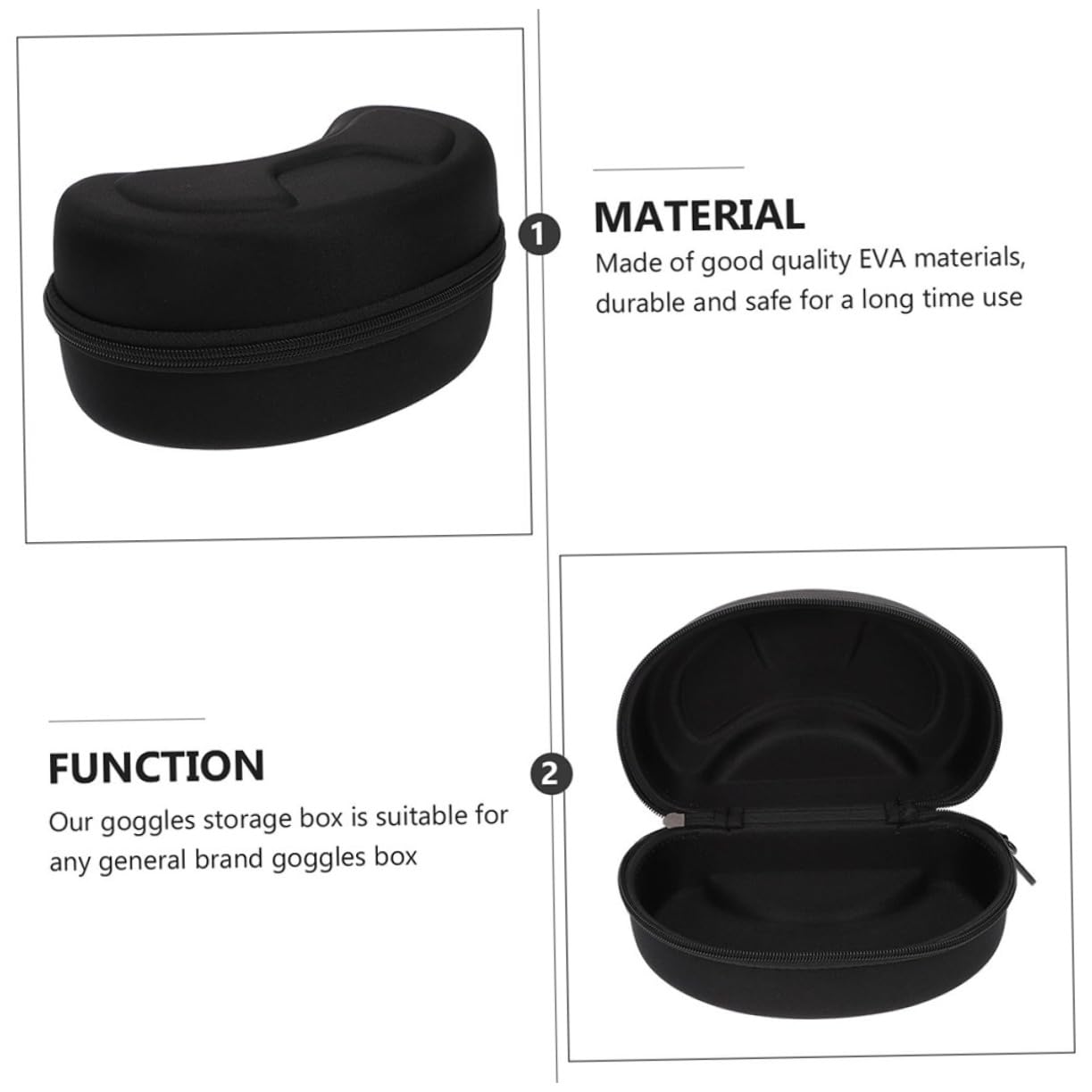 FOMIYES Borsa Per Occhiali Da Astuccio Per Occhiali Da Sole Custodia Per Occhiali Da Sole Contenitori Contenitore Per Occhiali Da Sole Eva Black