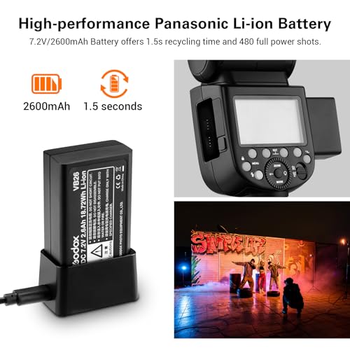 Image of GODOX V1-C Flash for Canon, 76Ws 2.4G TTL 1 /8000s HSS Speedlite for Canon