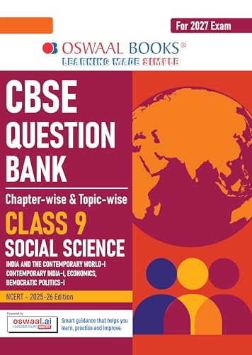 Image of (Old Edition) Oswaal CBSE Question Bank Social Science (India and the Contemporary World, Contemporary India) for Class 9 | Solved Papers | Mind Maps & Revision Notes | 2027 Exam