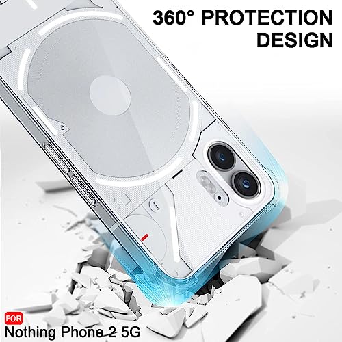 Image of TheGiftKart TPU+PC Crystal Clear Back Cover Case For Nothing Phone 2|360 Degree Protection|Shock Proof Design|Transparent Back Cover Case For Nothing Phone 2 (Transparent Bumper)