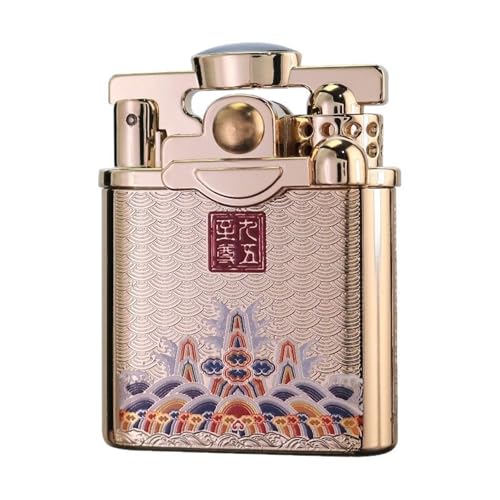 Encendedor de queroseno resistente al viento con brazo basculante vintage de cobre 2