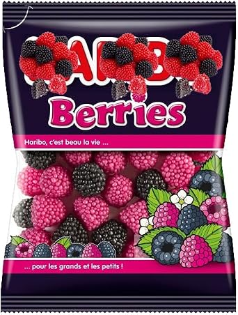Halal Berries Sweet 80g – Juicy Berry-Flavoured Gummy Sweets Made with Halal Gelatine (6 x Bags) Hri