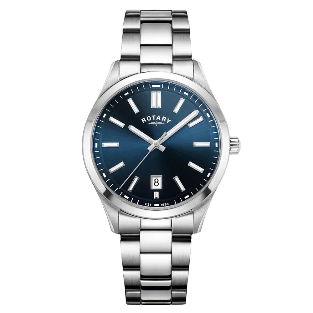 Rotary Quadrante blu Oxford contemporaneo al quarzo (40 mm)/acciaio inossidabile GB05520/05
