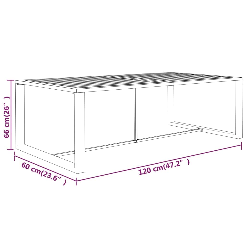 Juego de salón de jardín de aluminio antracita de 7 piezas, 120 x 60 cm, con cojines resistentes a la intemperie, diseño moderno, robusto y ahorra espacio, para balcón, terraza y jardín