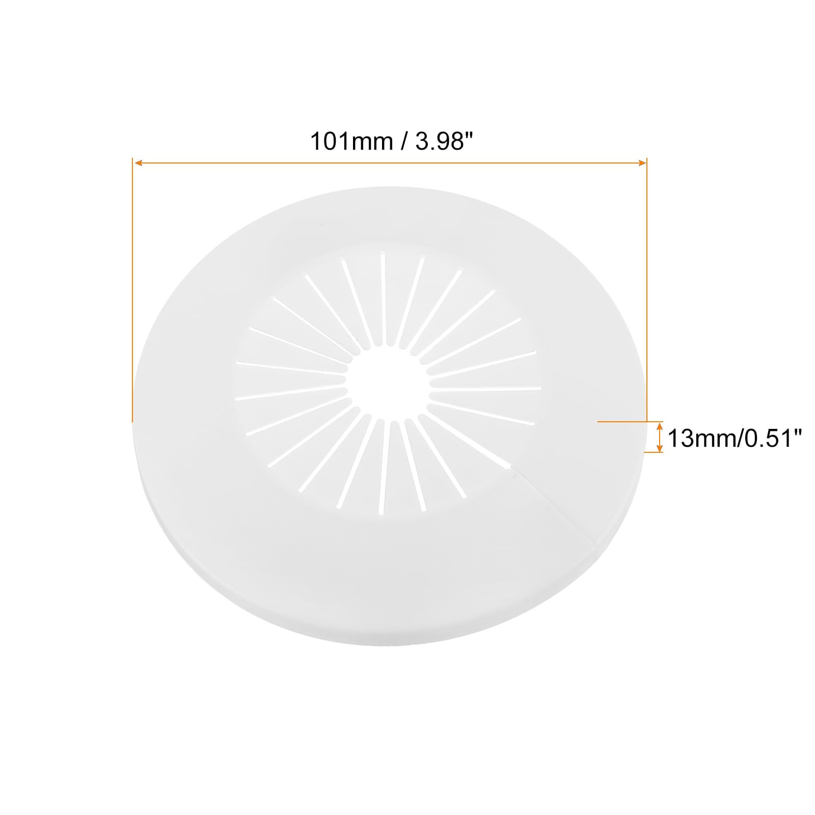 TOP-VIGOR 2pcs 30mm-55mm Pipe Cover Decoration, PP Plastic Escutcheon Pipe Collar for Water Pipe Drain Line - Image 2